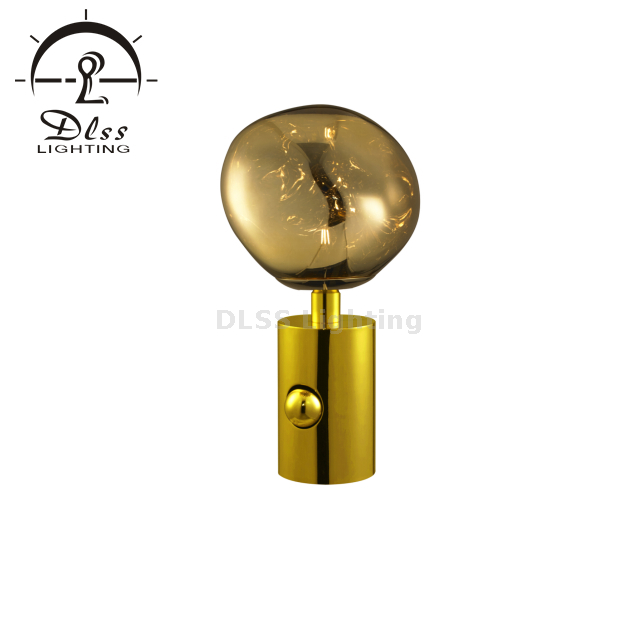 DLSS مصباح طاولة ديكور ذهبي أكريليك مع قاعدة معدنية ذهبية 9305T