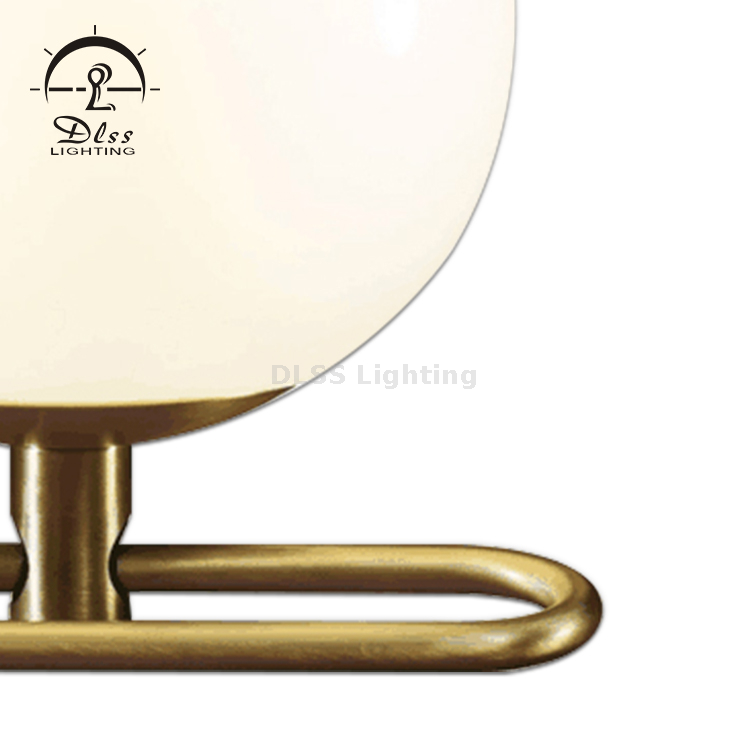 DLSS مصابيح وإضاءة مطابقة أثاث مصباح طاولة زجاجي كروي قابل للتعديل