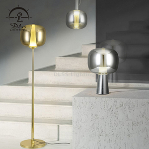 DLSS مجموعة الإضاءة الحديثة من Lampadare مصباح طاولة LED زجاجي ذهبي / فضي / نحاسي